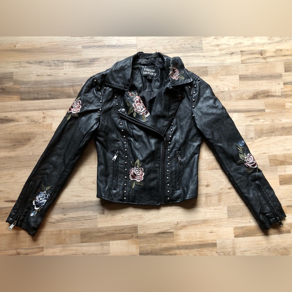 Women’s Size S Faux Leather Hippie Laundry Jacket